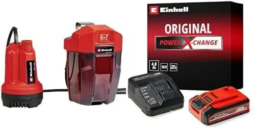 Einhell Pompa sommersa per acque chiare e pompa di drenaggio, 4,0Ah