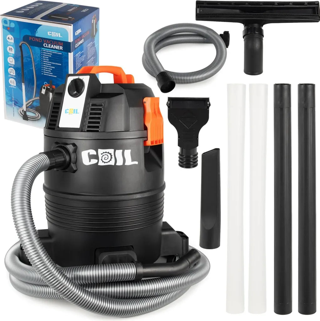 Aspirafango Idro COIL per Piscine e Laghetti con Serbatoio 35L, Soffiatore, 1600W, 18 kPa