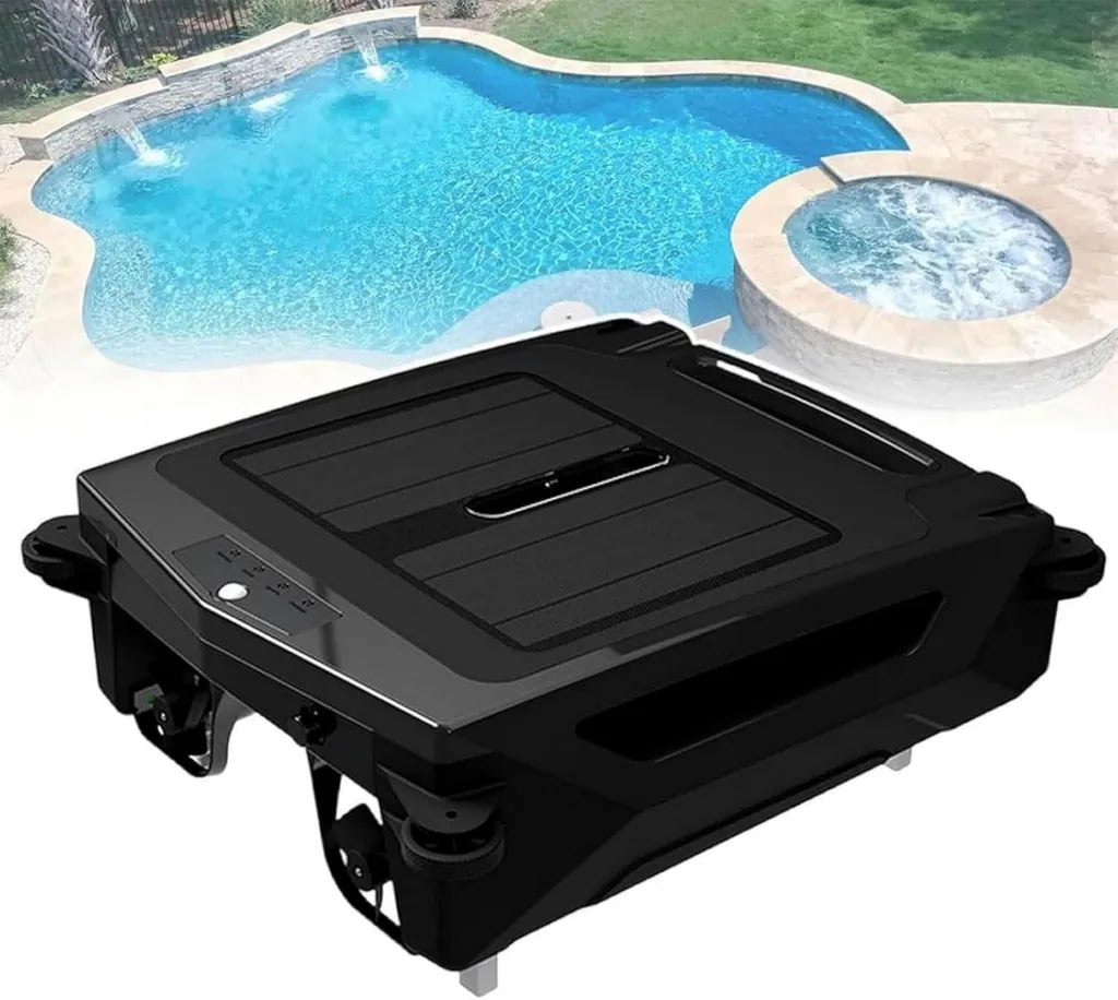 Aspirapolvere intelligente senza fili per piscine con doppia modalità, cestello portatile solare e ricaricabile