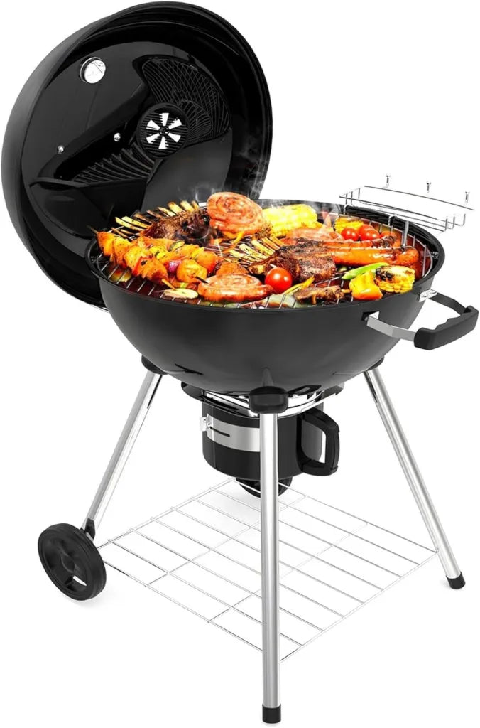 Griglia a Carbonella Portatile Ø57 cm per Barbecue e Camping