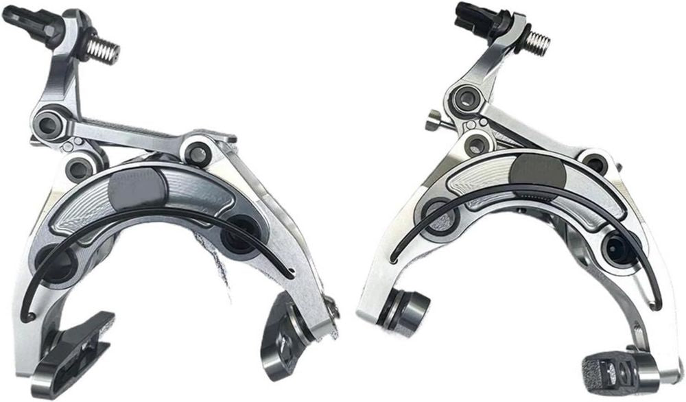 Set Freni Bici con Pinze in Titanio, Leggero e Resistente per Strada e Gravel