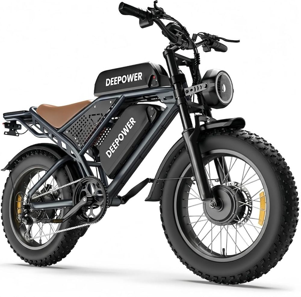 S8 E-Bike 20 Pollici, Motore Potente e Doppia Batteria 48V, Autonomia Lunga, Sospensioni Avanzate, Cambio Shimano 7 Marce