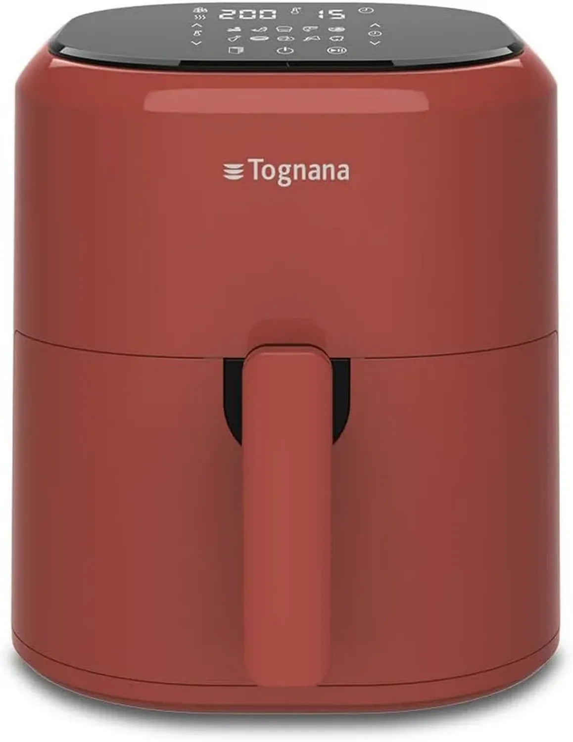 Tognana Iridea, Friggitrice ad Aria 4,5 L, Rosso Mela, con Griglia Antiaderente e Display Digitale