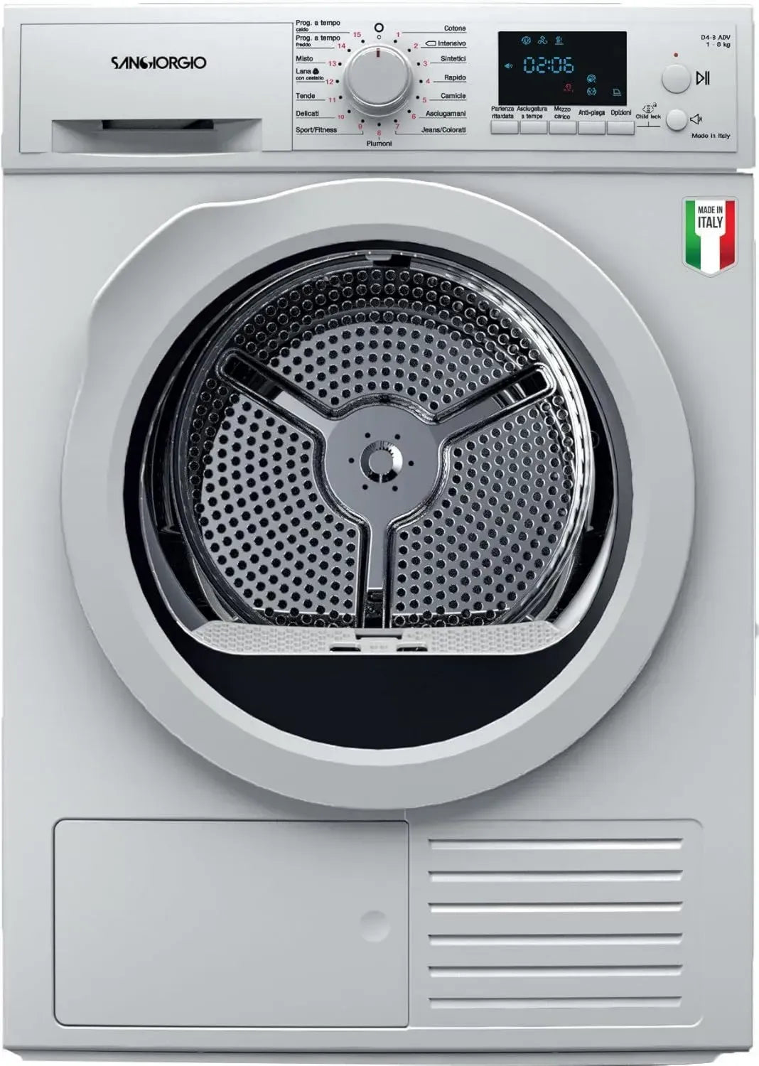Asciugatrice Sangiorgio SDR8P con Pompa di Calore 8 kg Classe A++