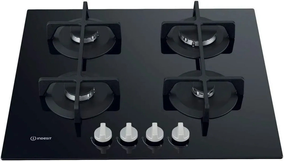 Piano cottura a gas da incasso Indesit 59 cm Nero
