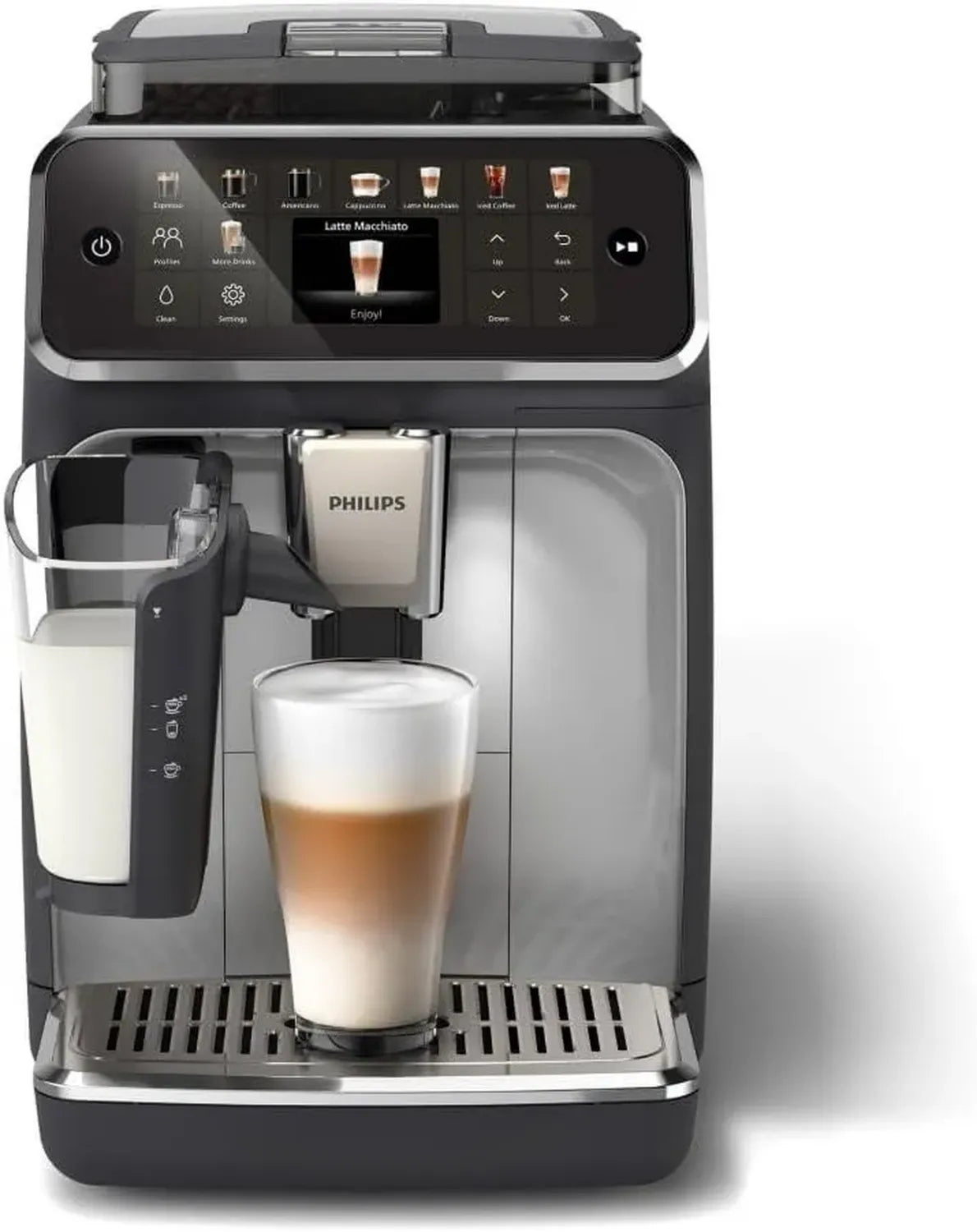 Macchina per Caffè Automatica Philips 5500 con LatteGo, Super Silenziosa e Rapida