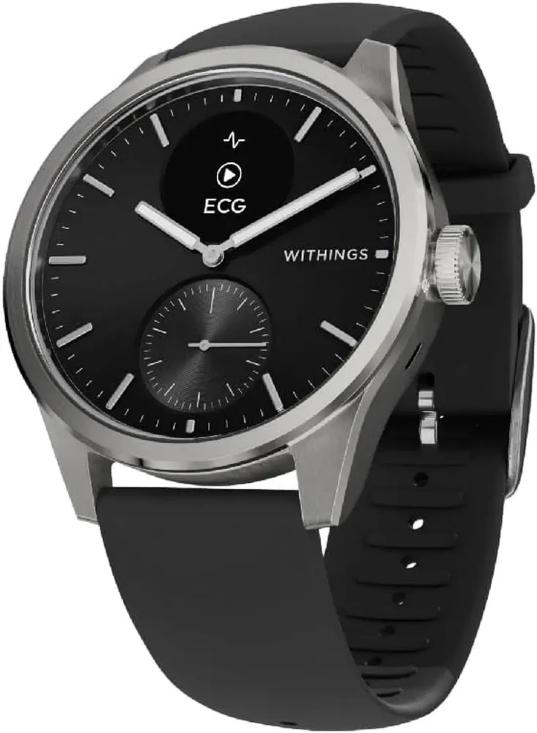 WITHINGS ScanWatch 2 - Orologio intelligente per salute, ECG, SpO2, termometro, monitoraggio del sonno e della respirazione, resistente all'acqua, autonomia 30 giorni, compatibile Android e iOS