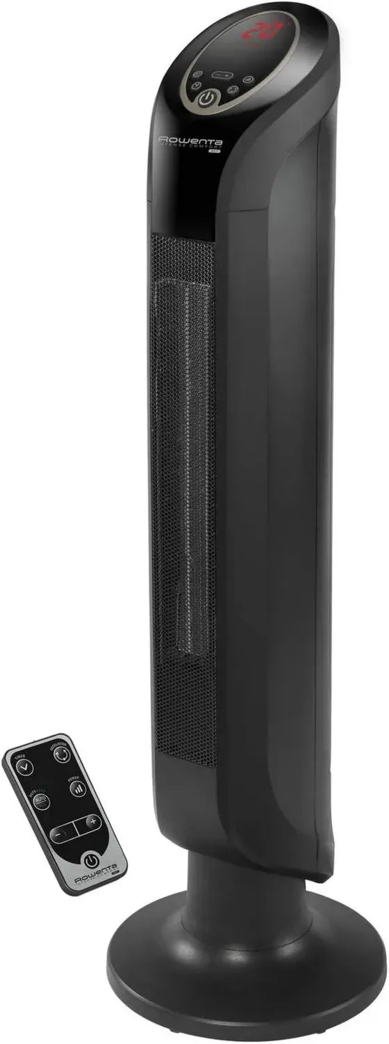 Termoventilatore Ceramico Rowenta Intense Comfort, Tecnologia Smart, 3 Velocità, Modalità Eco, Silenzioso, 90° Nero SO9420F0