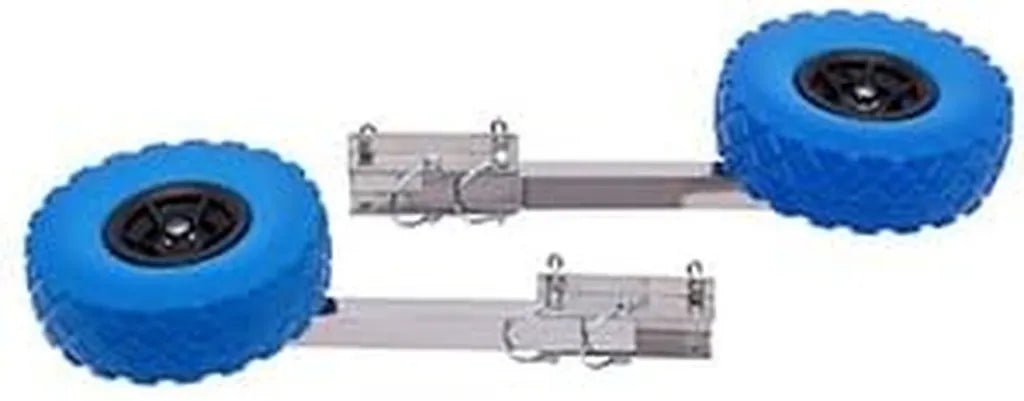 Ruote per kayak con telaio in acciaio inox e gancio universale, gonfiabili e facili da montare