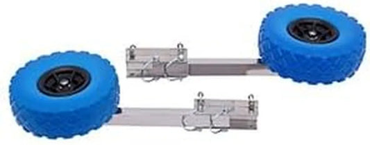 Ruote per kayak con telaio in acciaio inox e gancio universale, gonfiabili e facili da montare