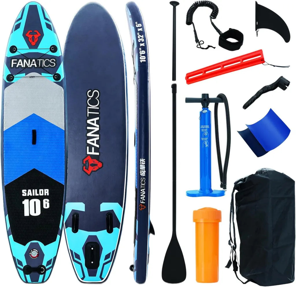 Tavola SUP gonfiabile con accessori premium e borsa, 25,4 x 81,4 x 15,2 cm, ideale per pesca, yoga, turismo e surf