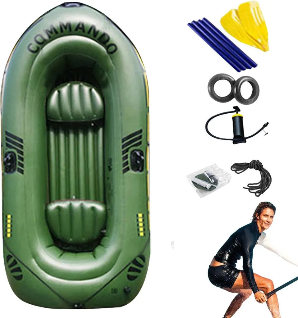 Kayak Gonfiabile per 2-3 Persone, Canoa Leggera per Sport Acquatici e Pesca