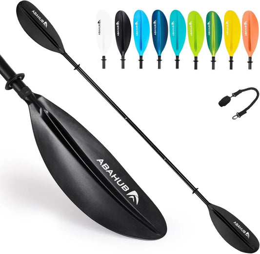 Pagaia Kayak Abahub Regolabile in Alluminio 220-240 cm con Linea di Scorrimento