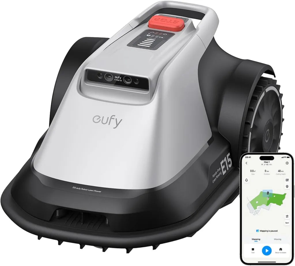 eufy Robot Rasaerba Intelligente senza Filo, Precisione nei Bordi e Navigazione Avanzata, adatto per Giardini fino a 800㎡