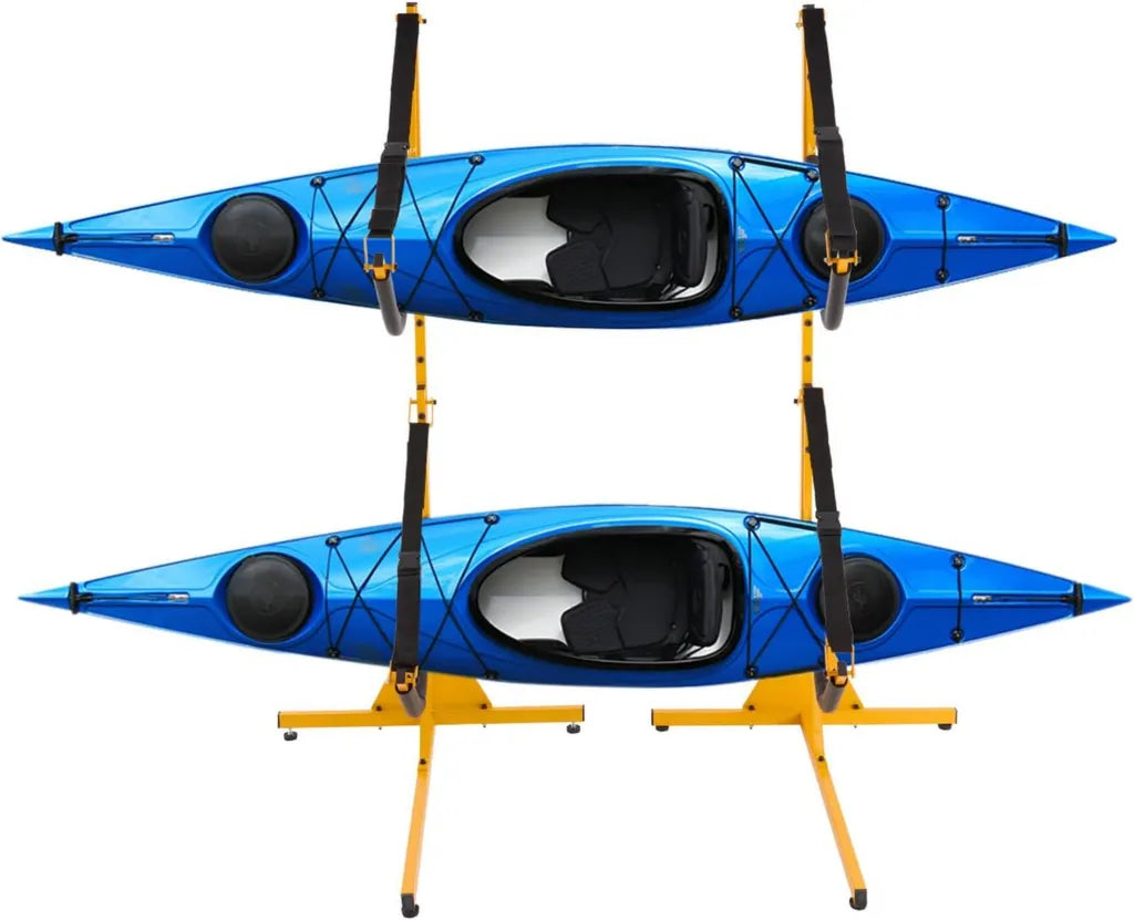 Supporto autonomo per kayak, salvaspazio e resistente con piedini antiscivolo per garage o showroom