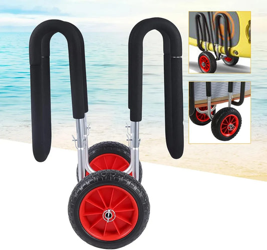 Carrello in alluminio per trasporto di tavole da paddle, surf e canoa