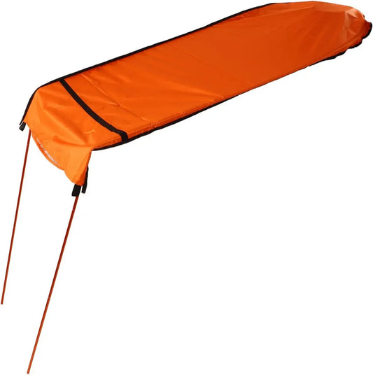 Copertura Parasole Impermeabile Pieghevole per Kayak e Canoa, Colore Arancione
