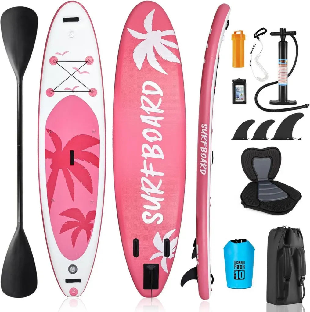 YU YUSING Stand Up Paddle Gonfiabile 320/335 cm con Sedile Kayak, Adatta per Adulti Fino a 150 kg