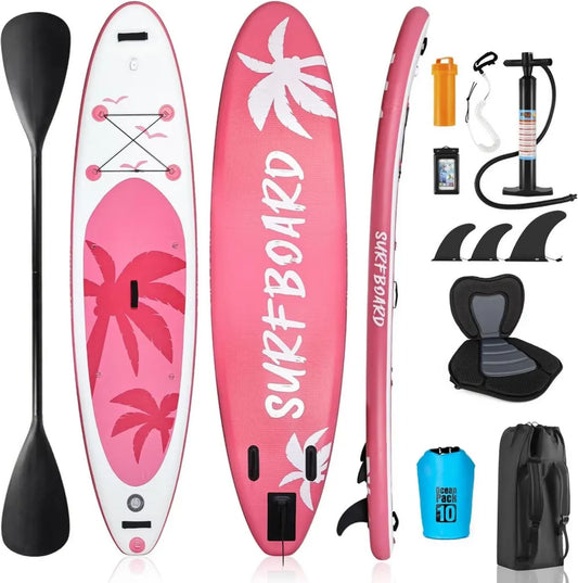 YU YUSING Stand Up Paddle Gonfiabile 320/335 cm con Sedile Kayak, Adatta per Adulti Fino a 150 kg