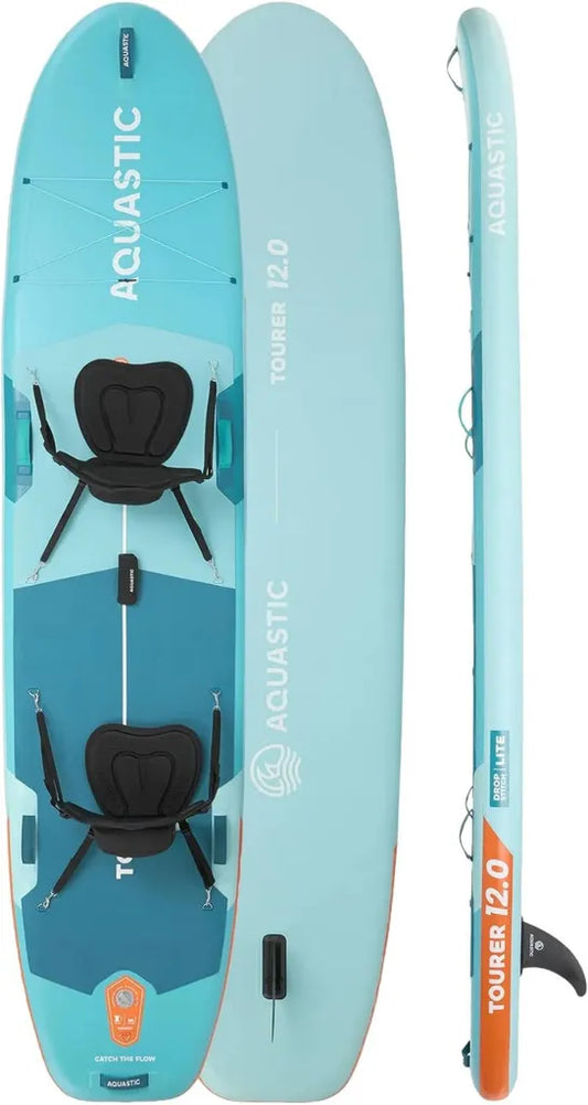 AQUASTIC Tourer - Tavola SUP 12'0 Stabile per Famiglie e Coppie, Verde