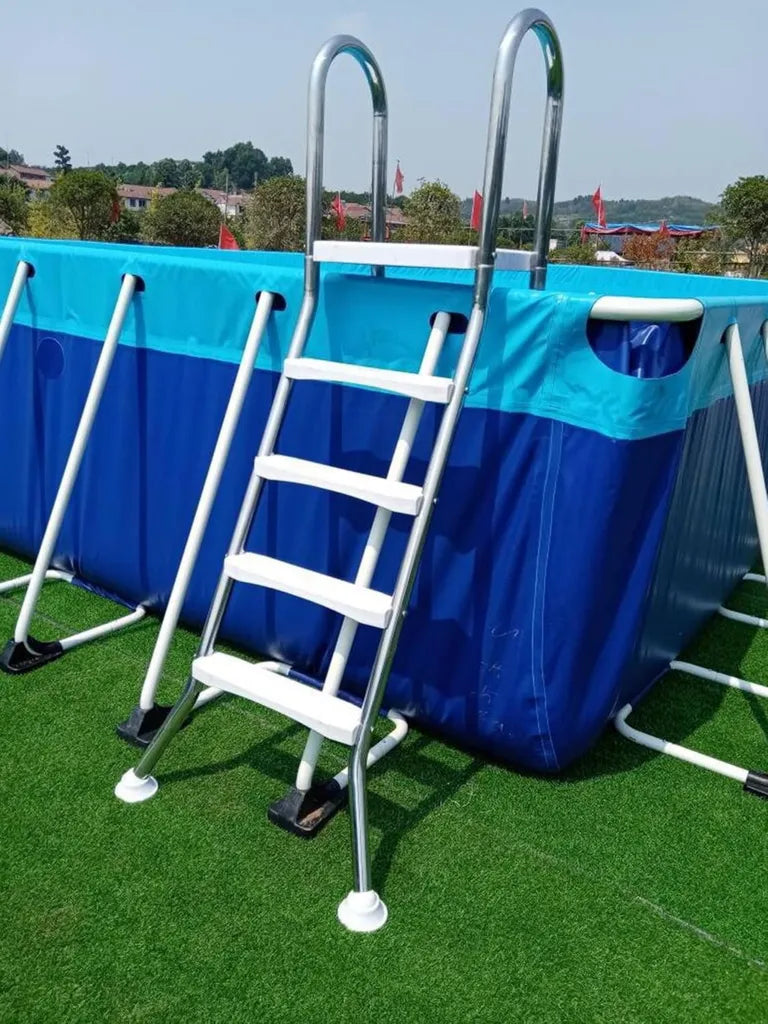 Scala Sicura per Piscine Fuori Terra 48-52 Pollici, 4 Gradini in Acciaio Inossidabile