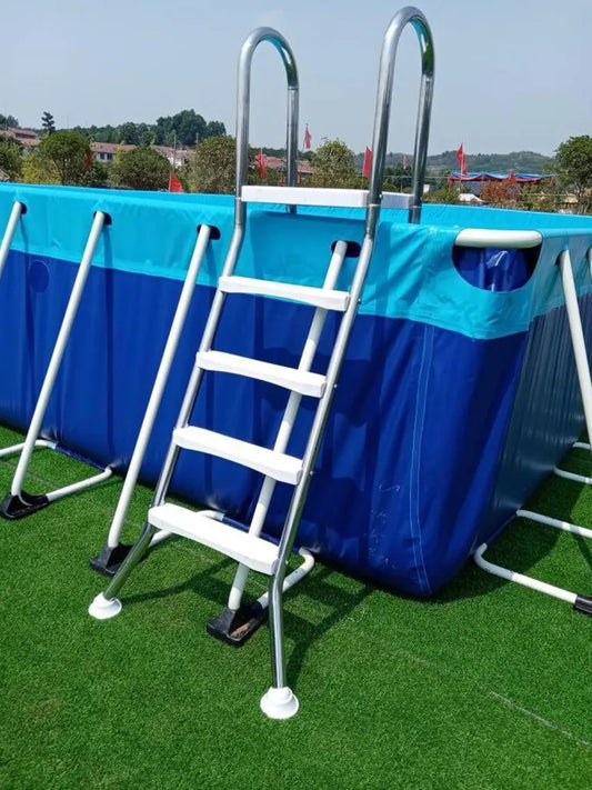 Scala Sicura per Piscine Fuori Terra 48-52 Pollici, 4 Gradini in Acciaio Inossidabile