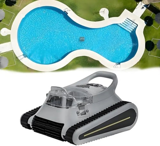 Pulitore robotizzato senza fili per piscine interrate, copertura 1200 mq, 3 modalità, capacità 2,6 l