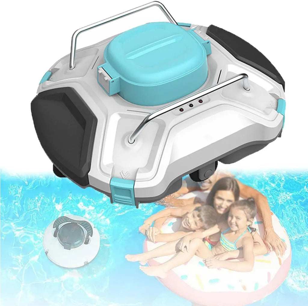 Robot da Piscina con Doppio Motore e Forte Aspirazione, Filtro Fine per Piscine Fino a 861 mq