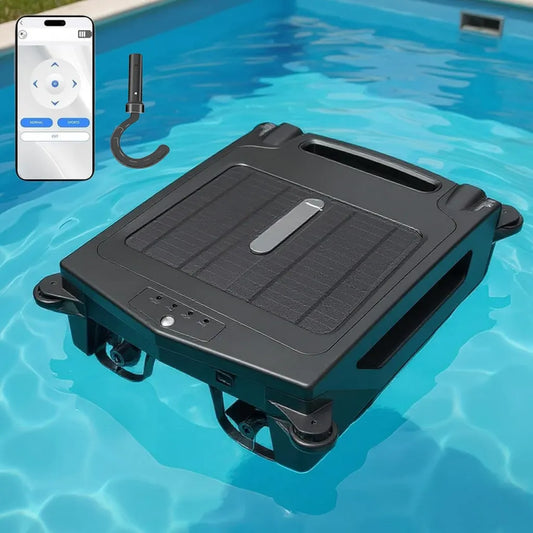 Robot solare per pulizia piscine con ricarica doppia e rilevamento ostacoli