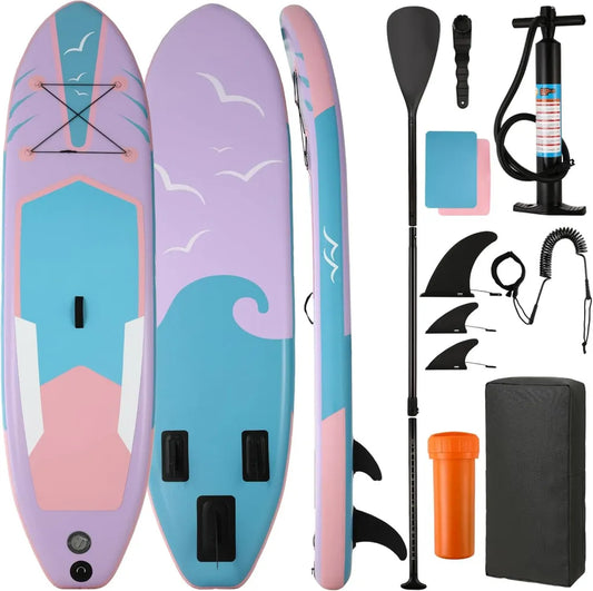 Tavola SUP Gonfiabile per Adulti 305cm, Alta Stabilità per Yoga e Pesca