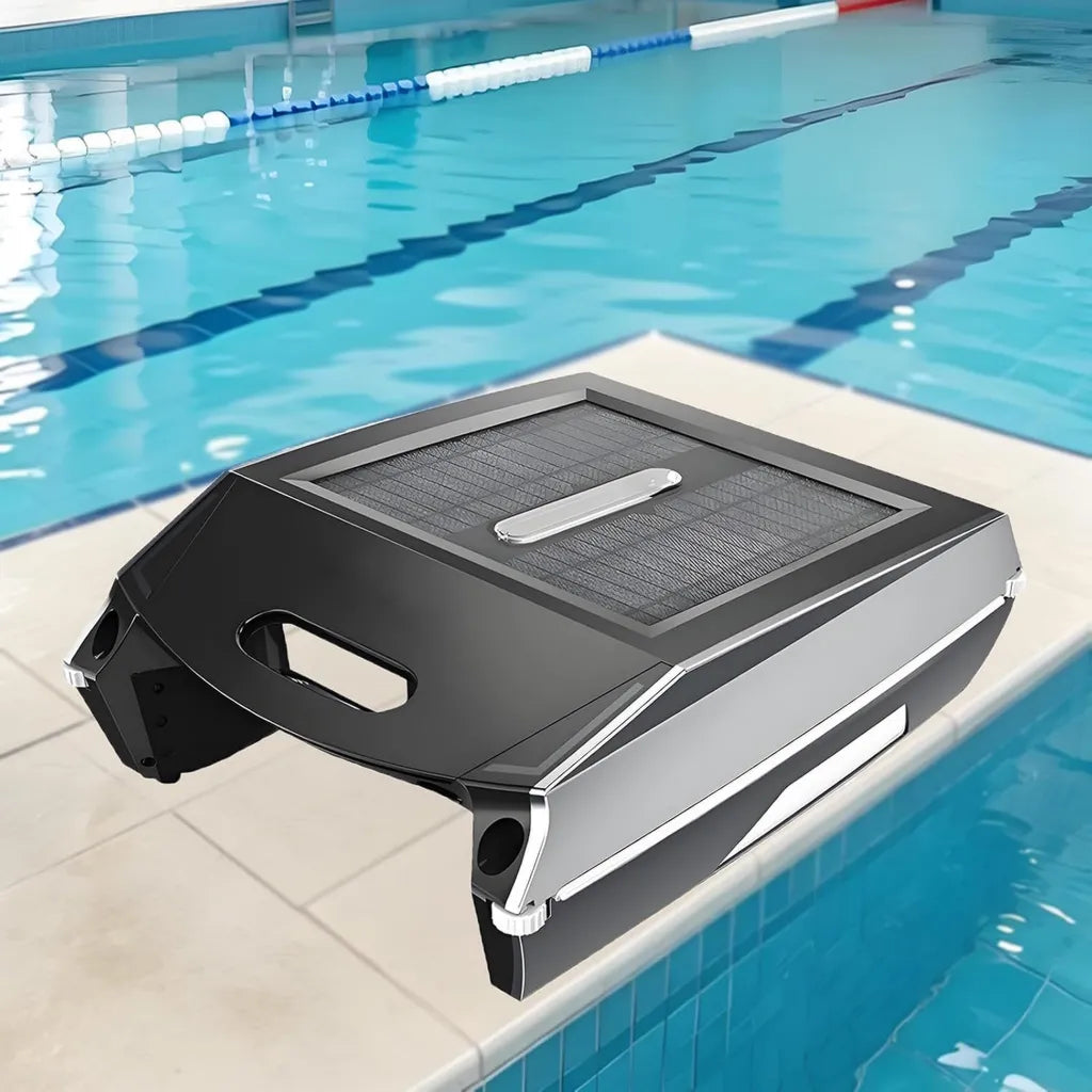 Skimmer Solare Intelligente per Piscine con Controllo App, Batteria 7000 mAh, Rilevamento Ostacoli e Pulizia Continua