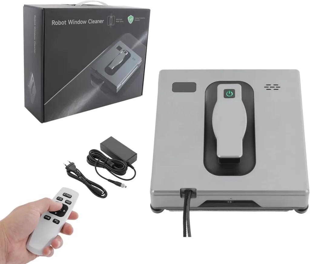 Robot lavavetri intelligente con telecomando, serbatoio da 50 ml e controllo tramite app, pulizia automatica a 3 modalità, spruzzo d'acqua integrato (grigio)