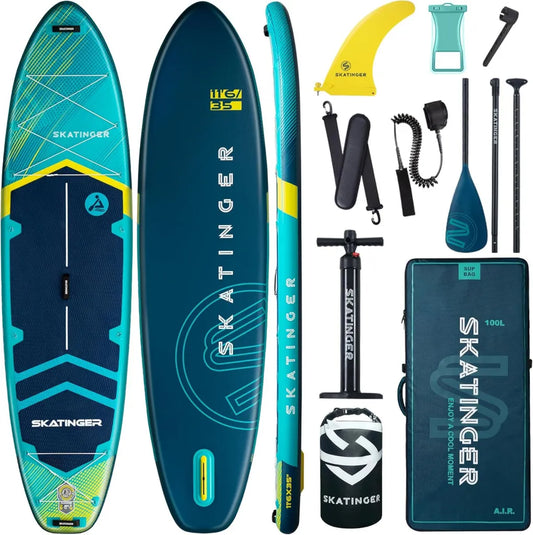 Tavola SUP Gonfiabile 28x86x15,2cm con Zaino, Yoga e Accessori