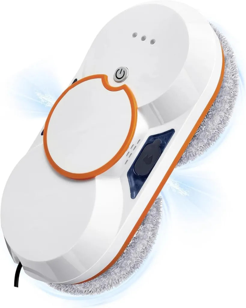 Robot lavavetri intelligente Kouamor con funzione spray e telecomando, 5600 Pa, 10 panni in microfibra inclusi, ideale per vetri e piastrelle