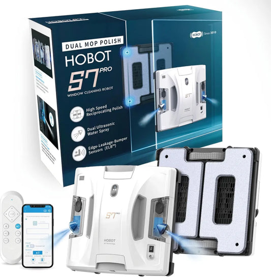 Robot Lavavetri HOBOT S7 Pro - Pulizia Professionale con Doppio Spray Ultrasuoni e Aspirazione Potente