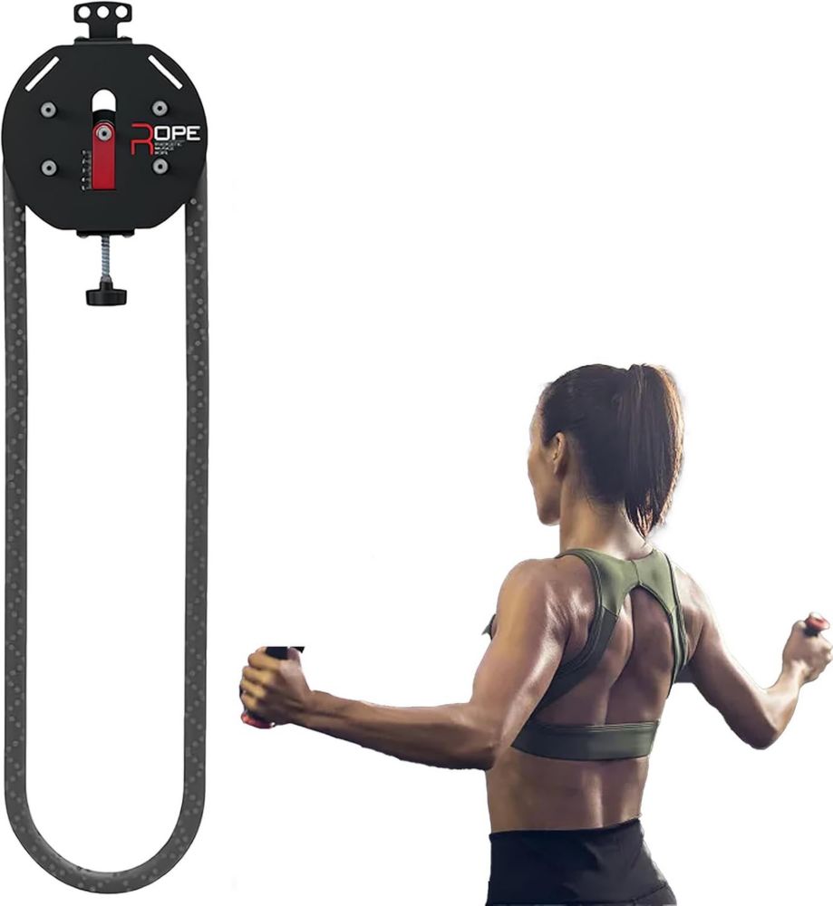 Allenatore di Corda Infinita con Resistenza Variabile, Attrezzo Portatile per Fitness Domestico