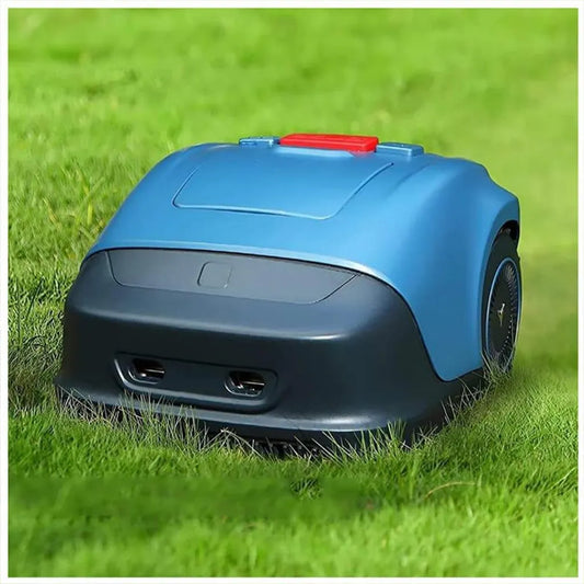 Robot rasaerba smart con app, impermeabile e silenzioso, altezza regolabile 20-55 mm, per prati fino a 300 m², pianificazione avanzata
