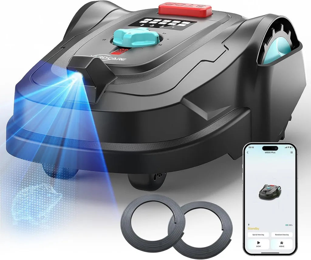Robot Tagliaerba YARDCARE M800Plus con GPS, AI Visione, e Controllo APP, per Fino a 800 m²
