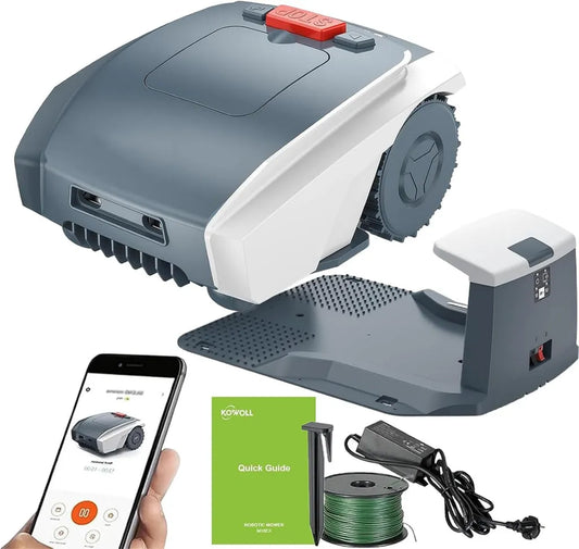 Tagliaerba Robotizzato Silenzioso con Tecnologia Intelligente, Copertura 1500 mq, Batteria al Litio da 3 Ore