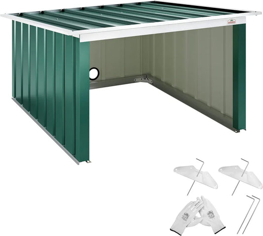 Garage per Robot Tagliaerba GARDEBRUK® | 89x90x54cm | Tetto Verde | Ripostiglio in Metallo per Giardino | Regali Ideali per Uomini e Giardinaggio