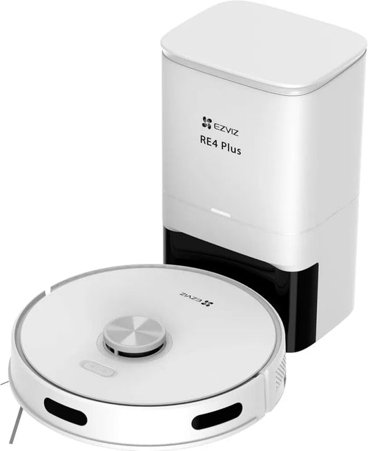 Robot Lavapavimenti e Aspirapolvere EZVIZ RE4 Plus con Base di Svuotamento Automatica