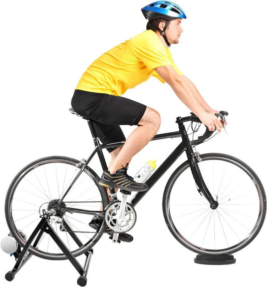 Rullo da Allenamento per Bici, Pieghevole, in Acciaio, Regolabile 26-29 Pollici, Supporta Fino a 120 kg