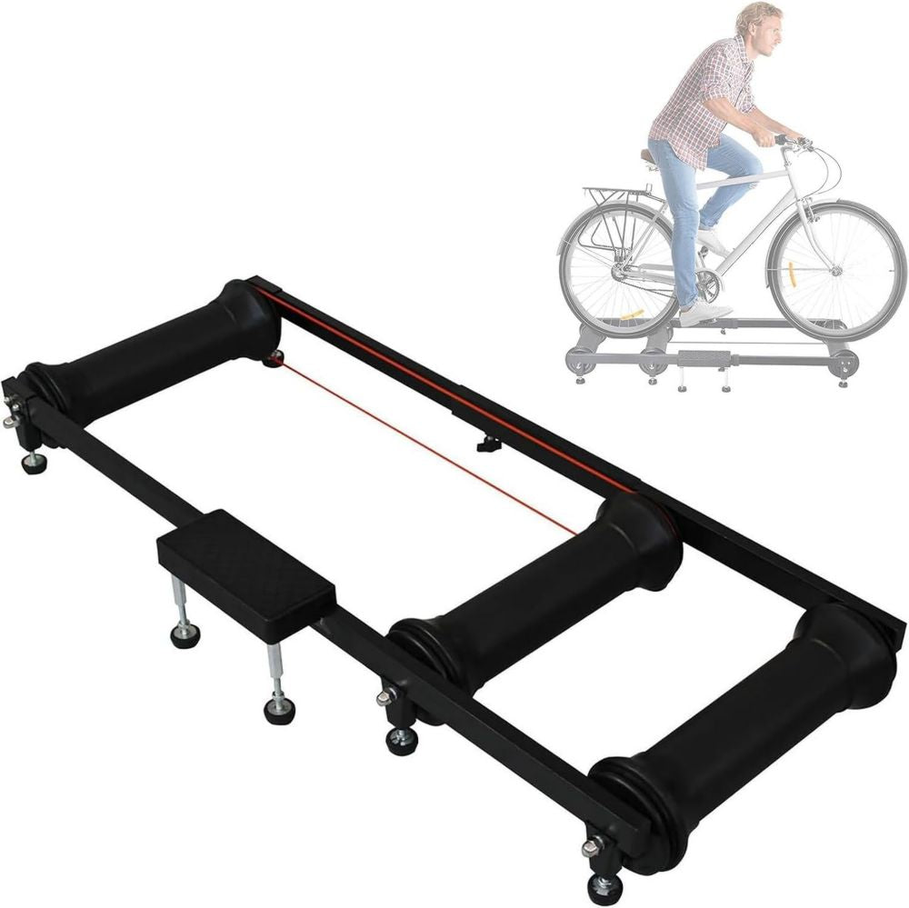 Rullo da Allenamento Portatile per Bici da Strada e Mountain Bike, Resistente e Stabile