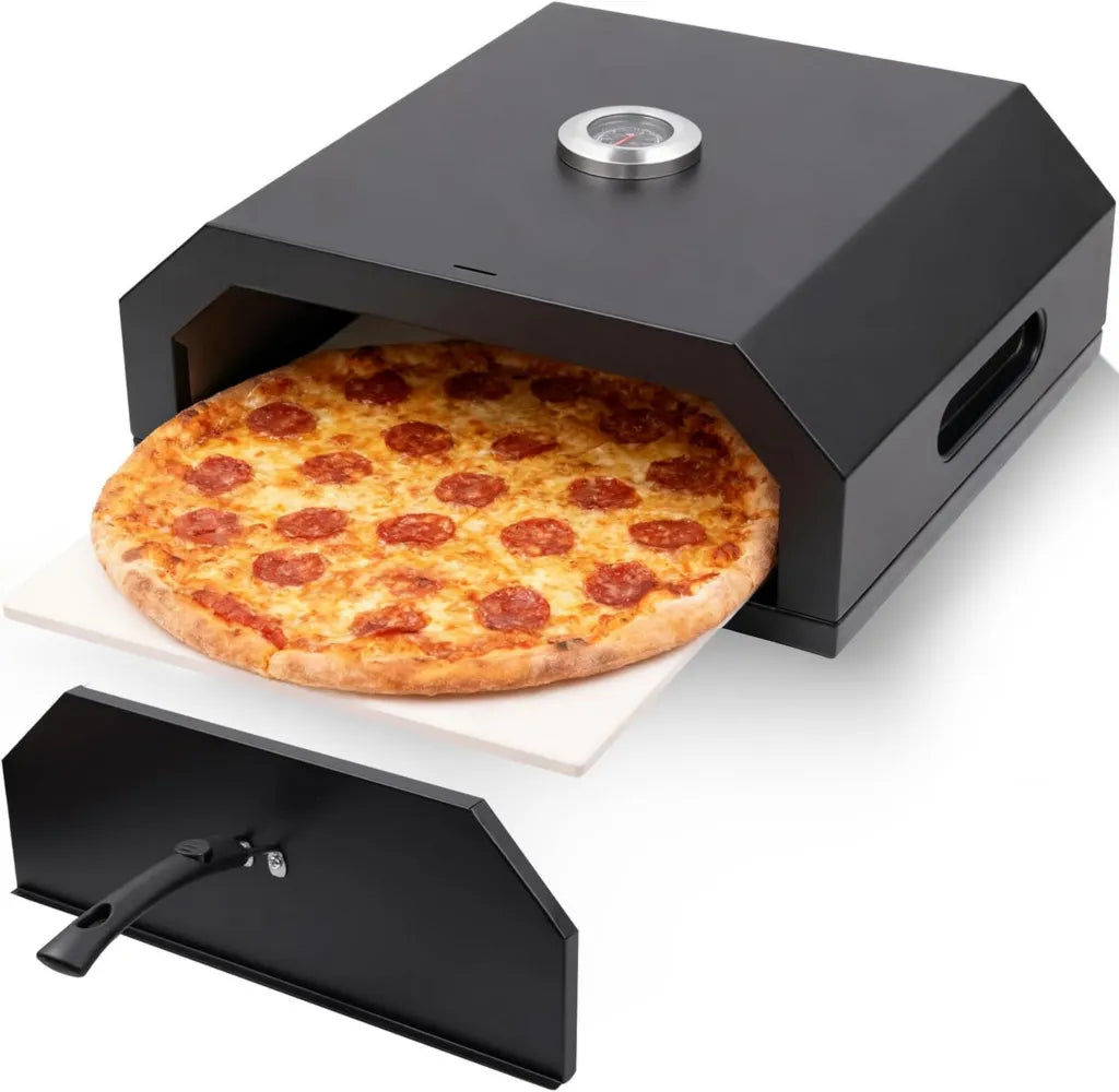 Forno per Pizza Portatile 40,6 cm, Compatibile con Griglie a Pellet, Carbone e Gas, Ideale per Campeggio e Riunioni