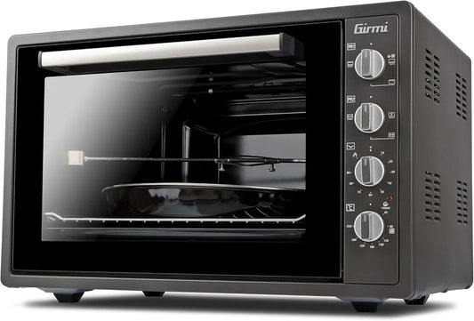 Girmi Forno Elettrico 58L con Grill e Girarrosto, 1800W, Timer, Luce Interna, Grigio Antracite