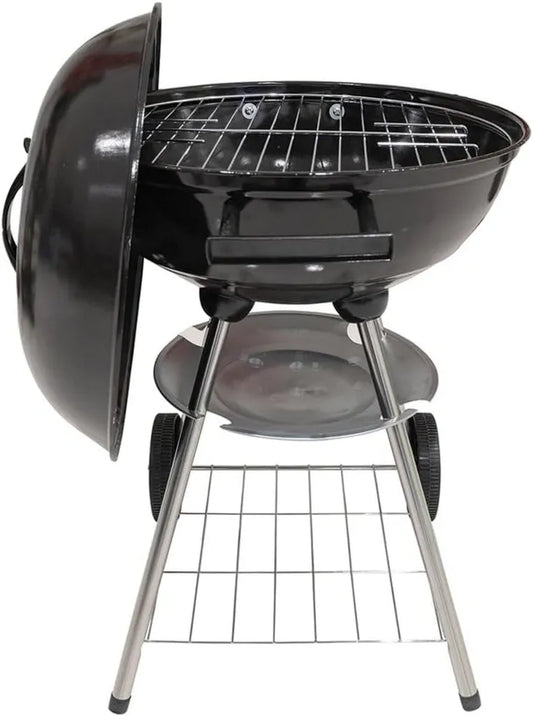 Griglia a Carbone Tonda con Coperchio e Ruote BestBQ