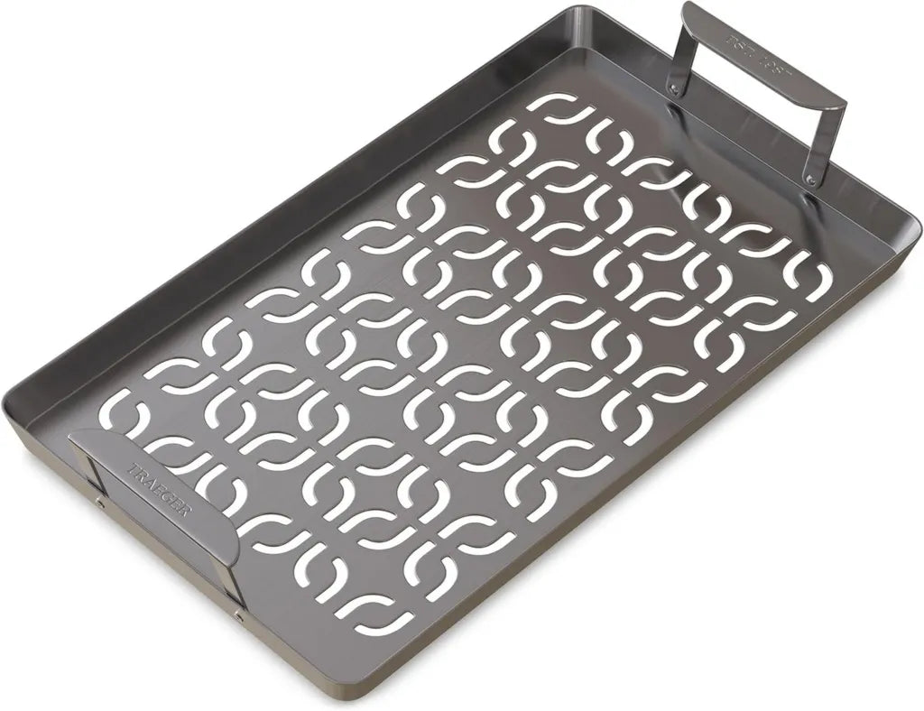 Griglia in Acciaio Inox per Pesce e Verdure, Accessorio Barbecue Resistente