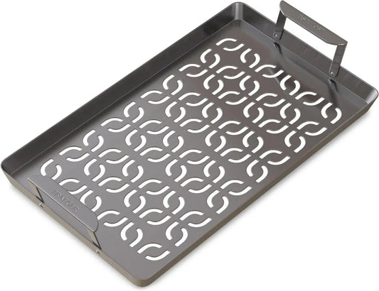 Griglia in Acciaio Inox per Pesce e Verdure, Accessorio Barbecue Resistente