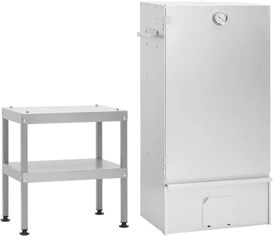 Forno Affumicatore BBQ con Tavolino in Acciaio Inox per Cucina all'Aperto