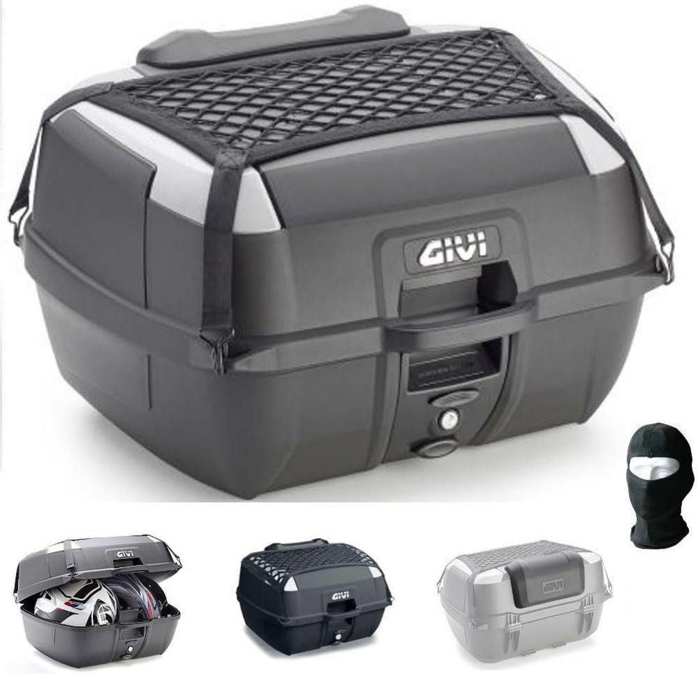Topcase Givi 43L Universale con Schienale e Rete, per Honda VT 1100 C3 Shadow Aero, Adatto a 2 Caschi